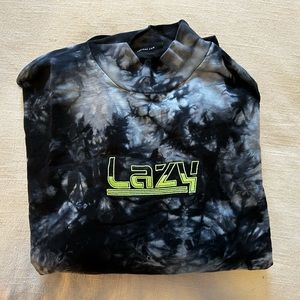 Lazy Oaf mock neck tie dye sweatshirt
